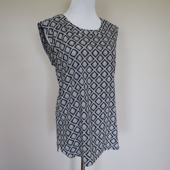 J. CREW Size 00 Black Red Skirt Blouse Set Sleeveless Career No. 2 Pencil Skirt - Picture 8 of 12